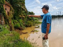 Abrasi Sungai Rawas, 7 Rumah Warga di Muratara Terancam Longsor