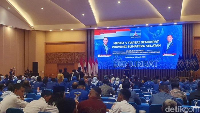 Musda V DPD Demokrat Sumsel, Kamis (30/4/2026) malam.