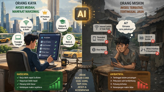 Orang kaya maju dengan AI