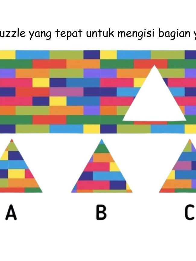 Temukan Puzzle yang Hilang, Awas Terkecoh Susunan Pola dan Warna