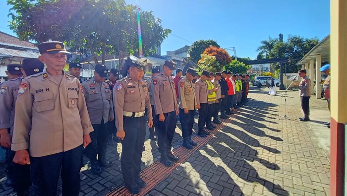 Apel Sabuk Kamtimbas 2026 di salah satu polsek yang ada di wilayah hukum Polres Batu