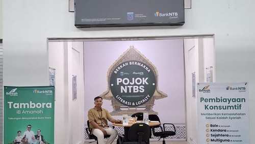 PT Bank NTB Syariah secara resmi menghadirkan layanan POJOK NTBS di Pasar Acc Ampenan, Kota Mataram. (Dok. Bank NTB Syariah).