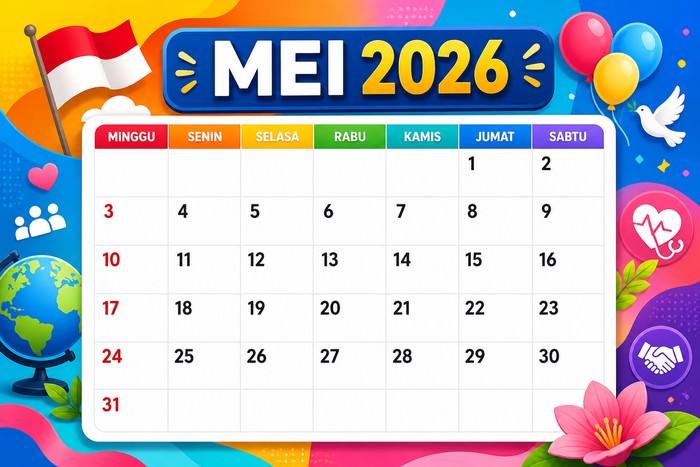 Kalender Mei 2026.