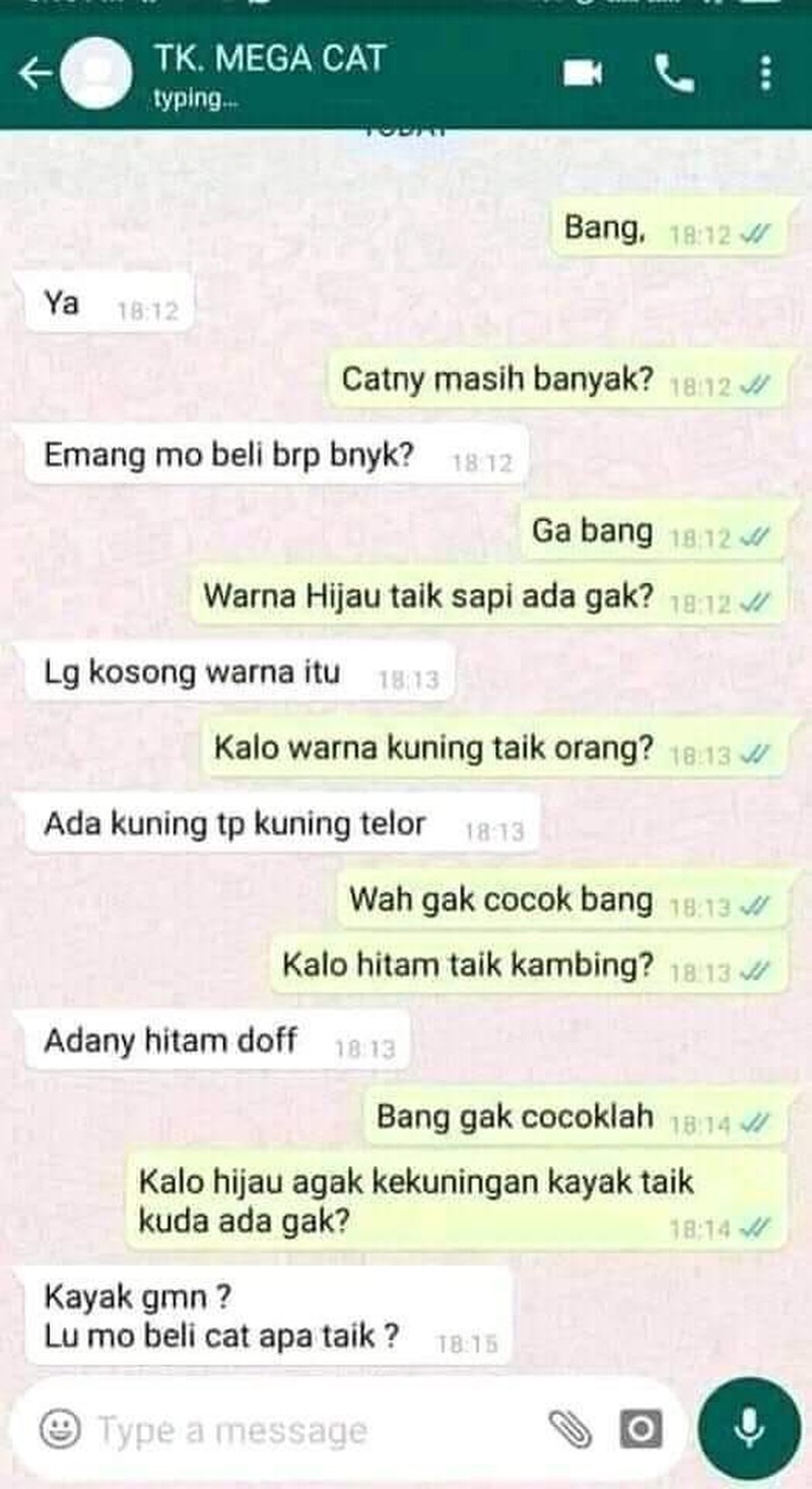 Kumpulan chat kocak