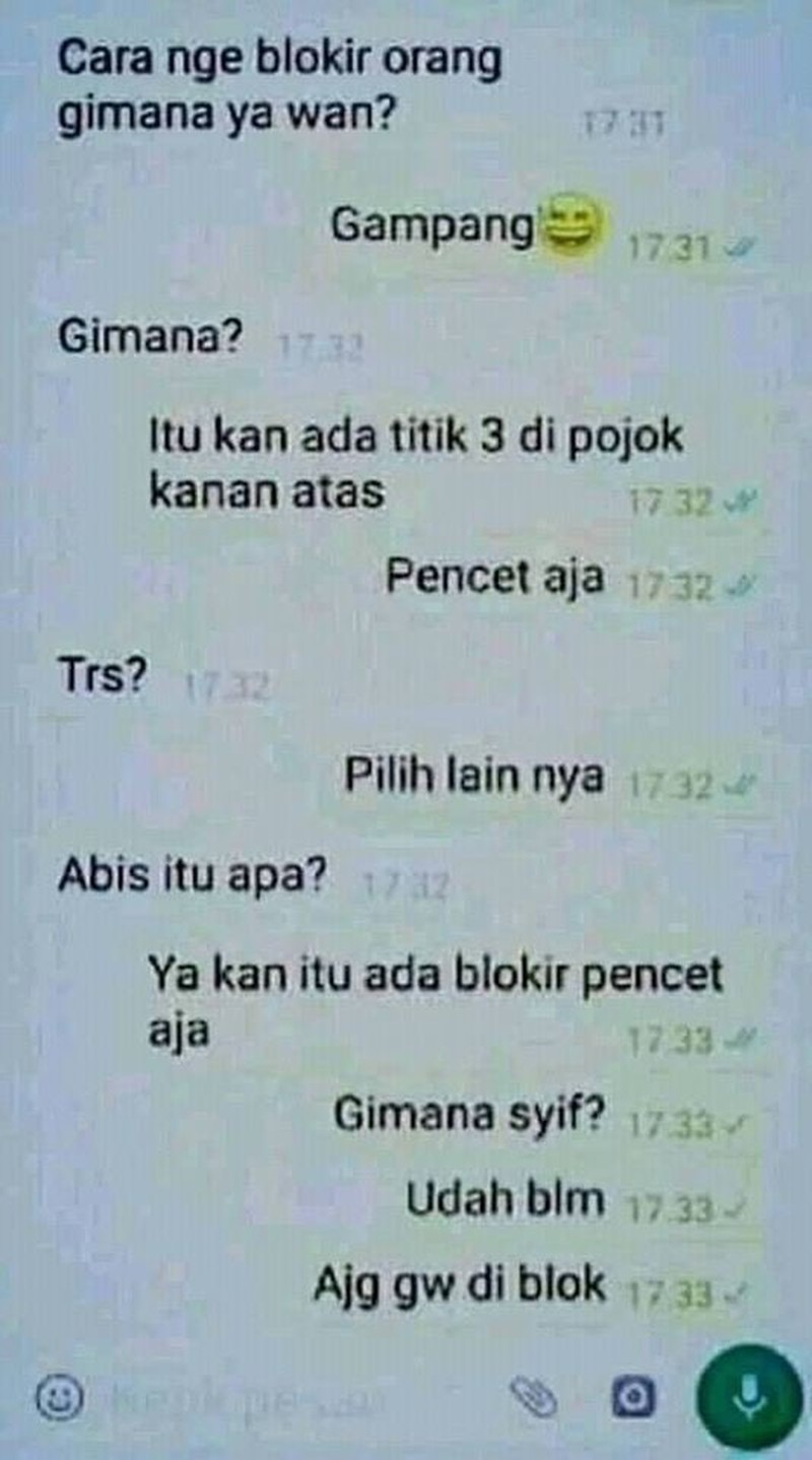 Kumpulan chat kocak
