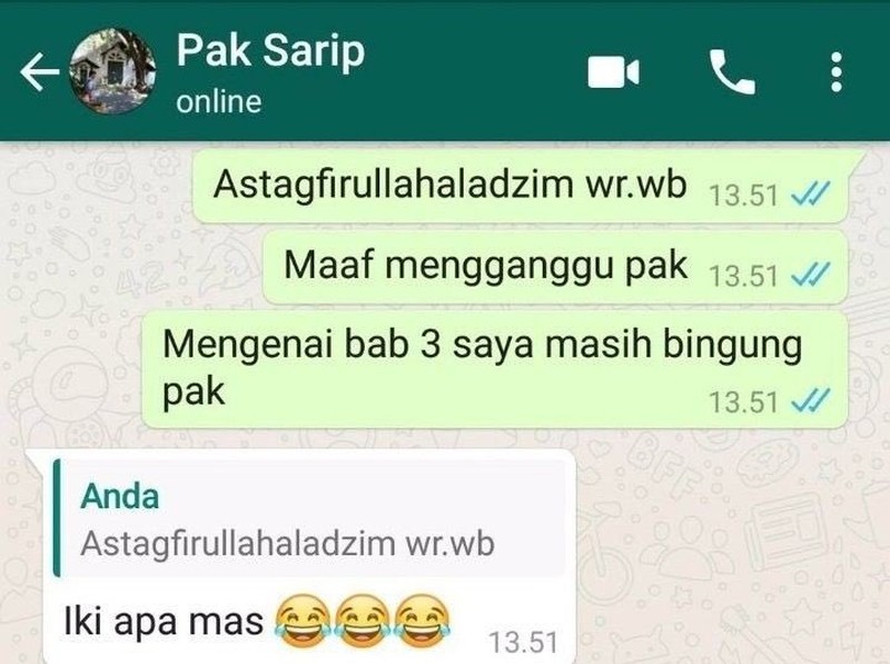 Kumpulan chat kocak