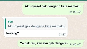 Menyesal tidak mendengarkan mama... Foto: X.com