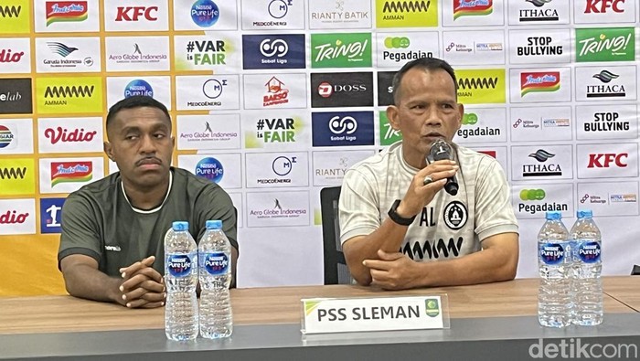 Jumpa pers PSS Sleman di Stadion Maguwoharjo, Sleman, Sabtu (2/5/2026).