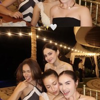 Syifa Hadju dan El Rumi kabarnya akan menggelar pesta intim di Bali. Terlihat setelah resmi menikah kedua pasutri baru itu langsung bertolak ke Bali bersama para sahabat. Foto: Instagram/@syifahadju