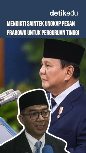 Video: Mendiktisaintek Ungkap Pesan Prabowo untuk Perguruan Tinggi