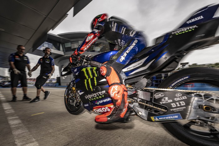 Fabio Quartararo mengikuti sesi tes Jerez 2026