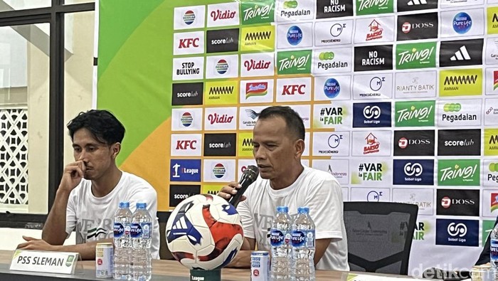 Jumpa pers PSS Sleman di Stadion Maguwoharjo, Sleman, Minggu (3/5/2026).