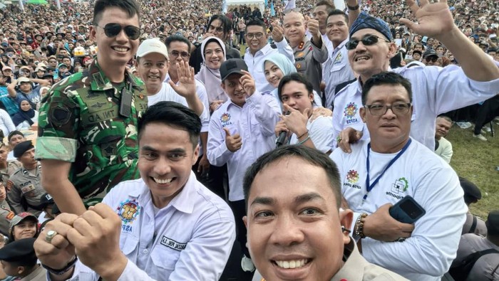 Kapolda Banten dan Gubernur Andra Soni peringati Hari Buruh, di Kabupaten Serang.