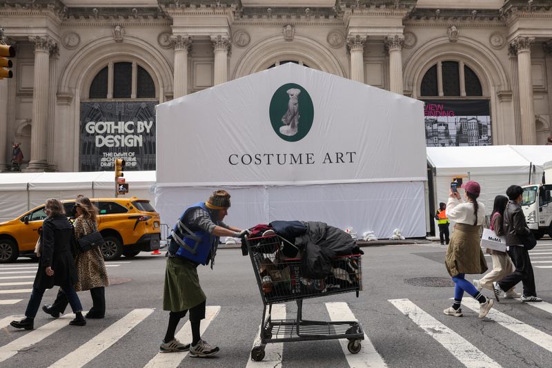 The Metropolitan Museum of Art, before Monday's Met Gala, an annual fundraising gala held for the benefit of the Metropolitan Museum of Art's Costume Institute, along 5th Avenue in New York City, U.S., April 30, 2026. REUTERS/Shannon Stapleton/