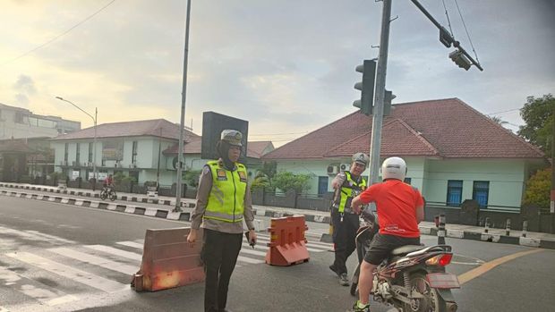Polda Sumsel kawal uji coba CFD di Palembang (dok istimewa)
