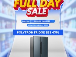 Kulkas Side by Side 436L Polytron Makin Hemat di Transmart Full Day Sale