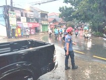 Hujan Deras, Jalan KSU Depok Sempat Tergenang Banjir