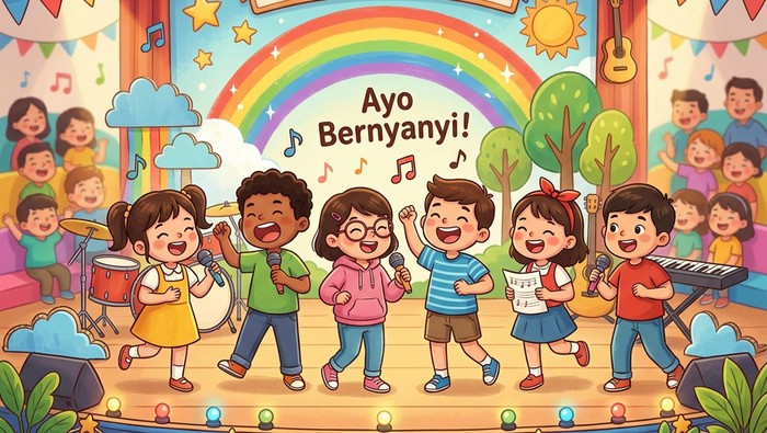 25 Lagu Anak-anak Terpopuler Bahasa Indonesia dan Inggris Beserta Liriknya