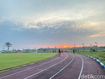 Gelora Bung Sumardji Jadi Spot Jogging Favorit Warga Nganjuk