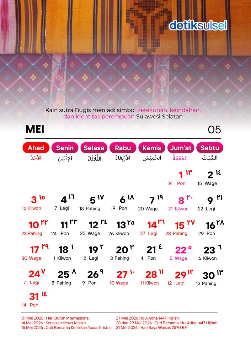 Kalender Mei 2026