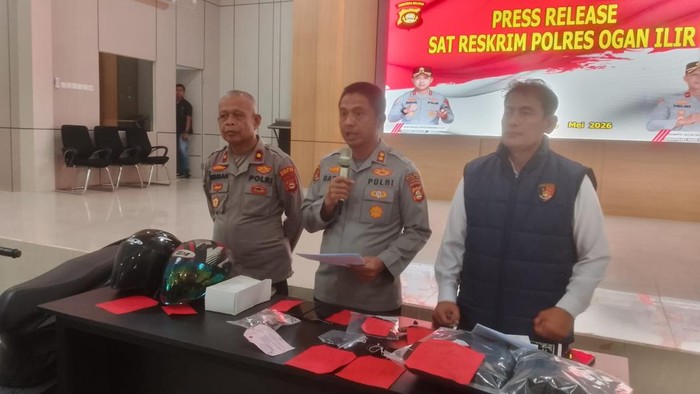 Kapolres Ogan Ilir AKBP Bagus Suryo Wibowo menggelar ungkap kasus curanmor