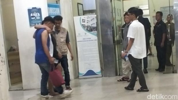 Korban penyiraman air keras saat dirawat di RSUD dr Soekardjo Tasikmalaya.