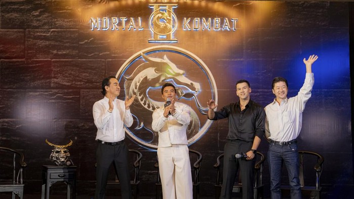 Para cast Mortal Kombat II saat press conference di Jakarta