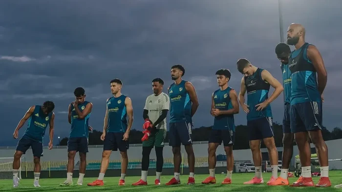Official training PSM Makassar jelang melawan Bhayangkara FC di Stadion Gelora BJ Habibie.