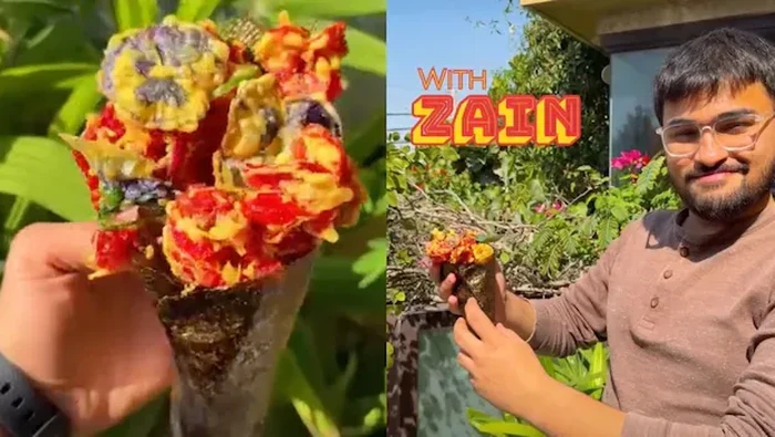 Chef asal India Ini Sulap Buket Bunga Jadi Gorengan