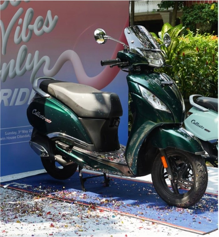 eluncuran resmi warna TVS Callisto 125 Emerald Green diselenggarakan pada Minggu, 03 Mei 2026 di Twin House Cipete, Jakarta Selatan. Acara dengan tema good vibes ride ini dihadiri oleh sekitar 80 pengendara yang berasal dari komunitas TVS Callisto, K
