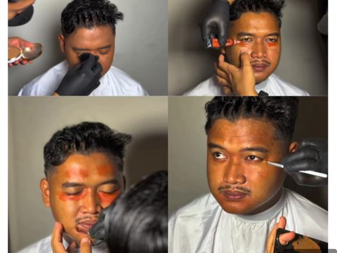 Viral! Jasa makeup khusus pria pertama di Samarinda & Balikpapan. Fokus agar wajah pengantin tak kusam & tetap natural saat difoto. Harga mulai 700rb-an!