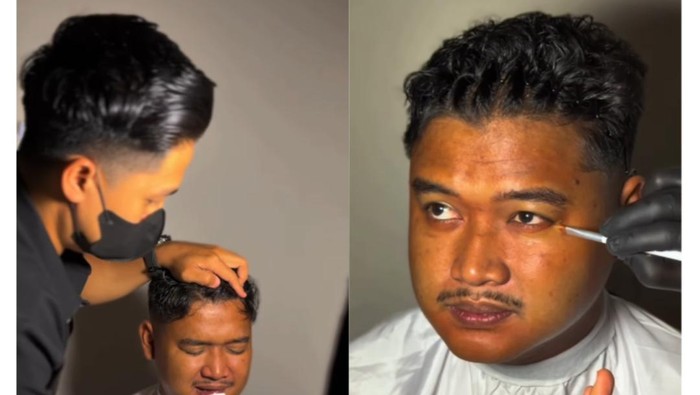 Viral! Jasa makeup khusus pria pertama di Samarinda & Balikpapan. Fokus agar wajah pengantin tak kusam & tetap natural saat difoto. Harga mulai 700rb-an!