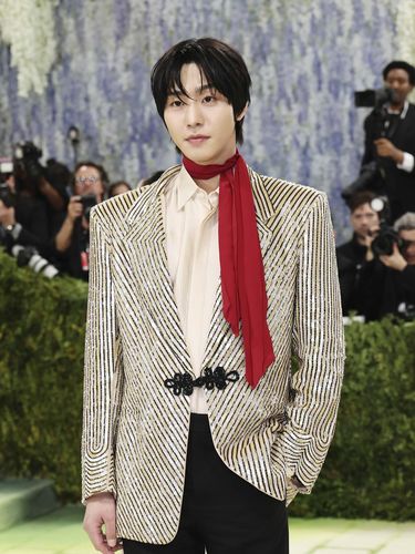 NEW YORK, NEW YORK - MAY 04: Ahn Hyo-seop attends the 2026 Met Gala celebrating 