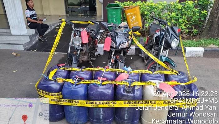 Barang bukti yang diamankan pihak kepolisian