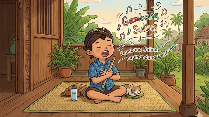 Lirik Gambang Suling dan Artinya, Lagu Tradisional dari Jawa Tengah