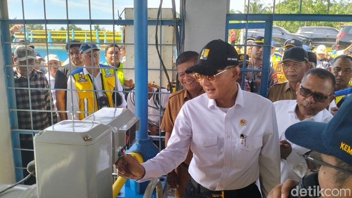 Menteri Pekerjaan Umum (PU) Dody Hanggodo meninjau Bendungan Krueng Pase di Leubok Tuwe, Kecamatan Meurah Mulia, Aceh Utara