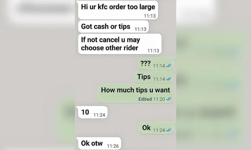 Pengantar makanan minta uang tip Viral! Driver Tak Mau Antar Pesanan Makanan Sebelum Diberi Tip