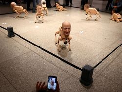 Seniman Sindir Tokoh Dunia Lewat Robot Anjing