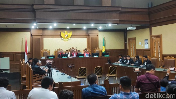 Sidang kasus korupsi Chromebook dengan terdakwa Nadiem Makarim, Selasa (5/5/2026) (Mulia/detikcom).