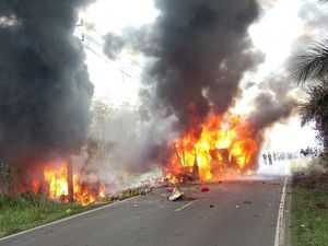 KNKT Ungkap Penyebab Tabrakan Maut Bus ALS Vs Truk BBM di Sumsel