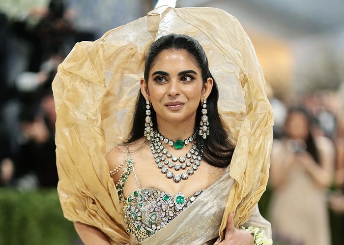NEW YORK, NEW YORK - MAY 04: Isha M. Ambani attends the 2026 Met Gala celebrating Costume Art at the Metropolitan Museum of Art on May 04, 2026 in New York City. (Photo by Dimitrios Kambouris/Getty Images for The Met Museum/Vogue)