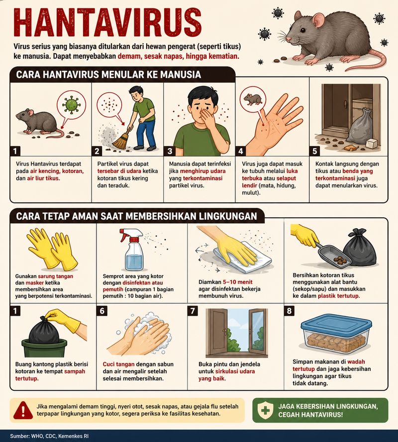 Apa Itu Hantavirus? Virus yang Tewaskan 3 Penumpang Kapal Pesiar