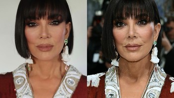 Kris Jenner di postingan Instagram miliknya dan realita. Foto: via Boredpanda