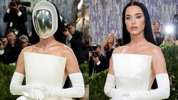 Ini beda kasus detikers. Aslinya foto kanan. Warganet mengeditnya pakai Ai agar wajah Katy Perry terlihat. Foto: via Boredpanda