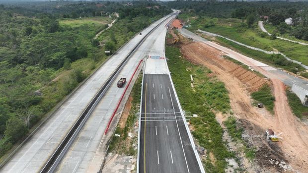 Jalan Tol IKN Seksi 3A-2 bakal rampung. (Dok. Hutama Karya)