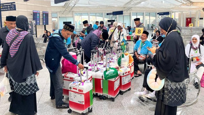 Jemaah haji asal Aceh mendarat di Bandara Prince Mohammed bin Abdulaziz, Madinah, pada Rabu (6/5/2026) pagi pukul 05.30 waktu Arab Saudi (WAS).