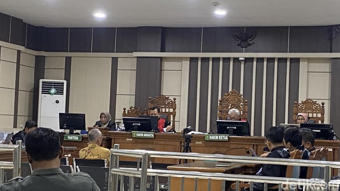 Sidang vonis Direktur Keuangan PT Sritex, Allan Moran Severino, di Pengadilan Tipikor Semarang, Kecamatan Semarang Barat, Kota Semarang, Rabu (6/5/2026).