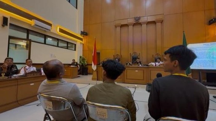 Saksi yang dihadirkan dalam sidang kasus penyiraman air keras Andrie Yunus. (detikcom)