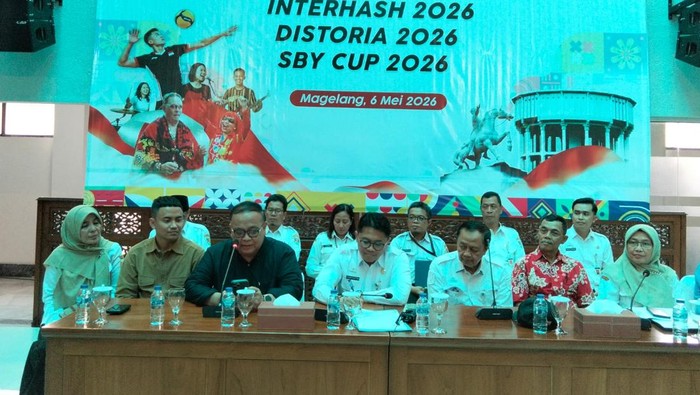 Suasana jumpa pers pelaksanaan SBY Cup 2026 di Pemkot Magelang, Rabu (6/5/2026).