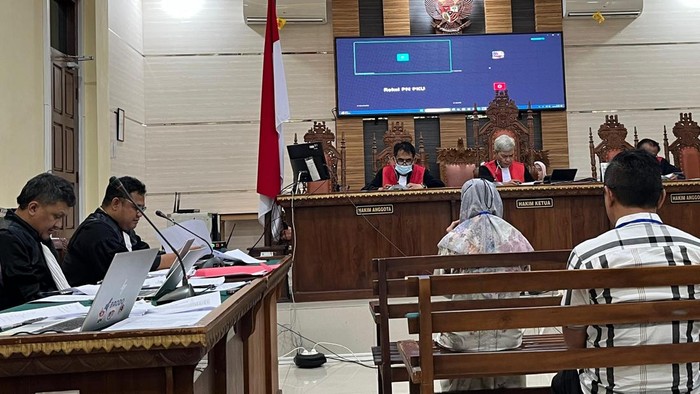 Suasana persidangan korupsi eks Bupati Lampung Tengah Ardito Wijaya
